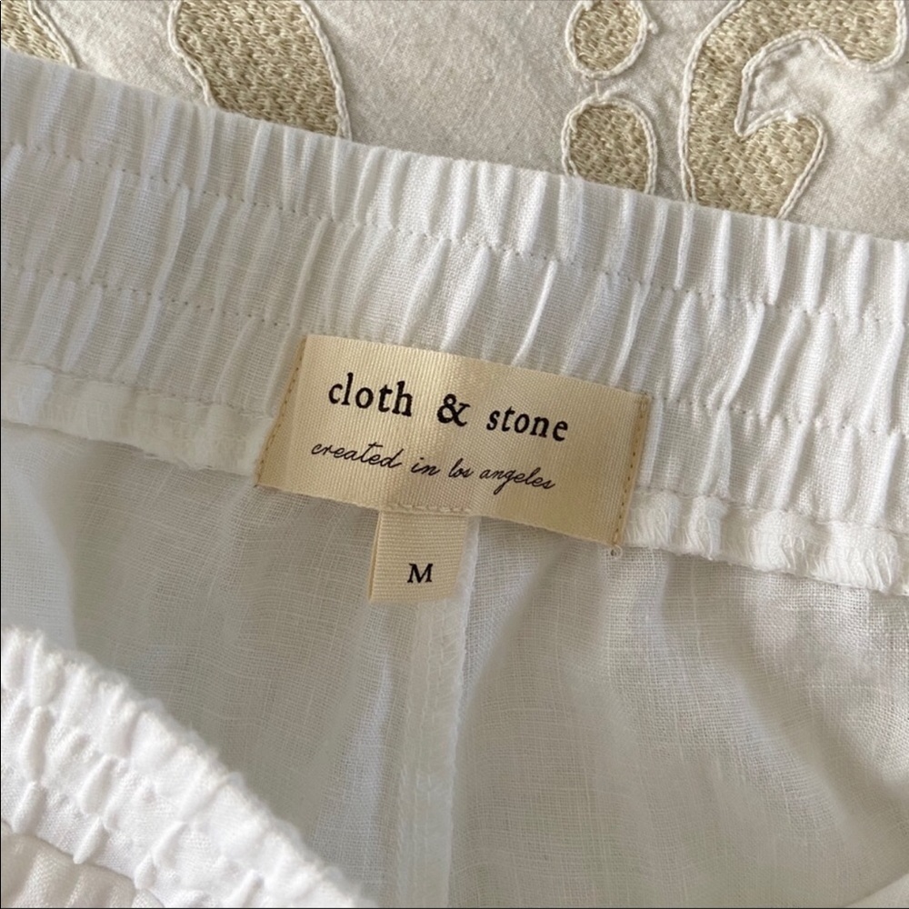 EUC Cloth & Stone Cropped Linen Jogger with Tie